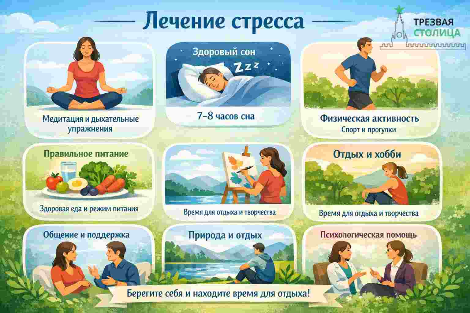 Лечение стресса Рекомендации по лечению стресса